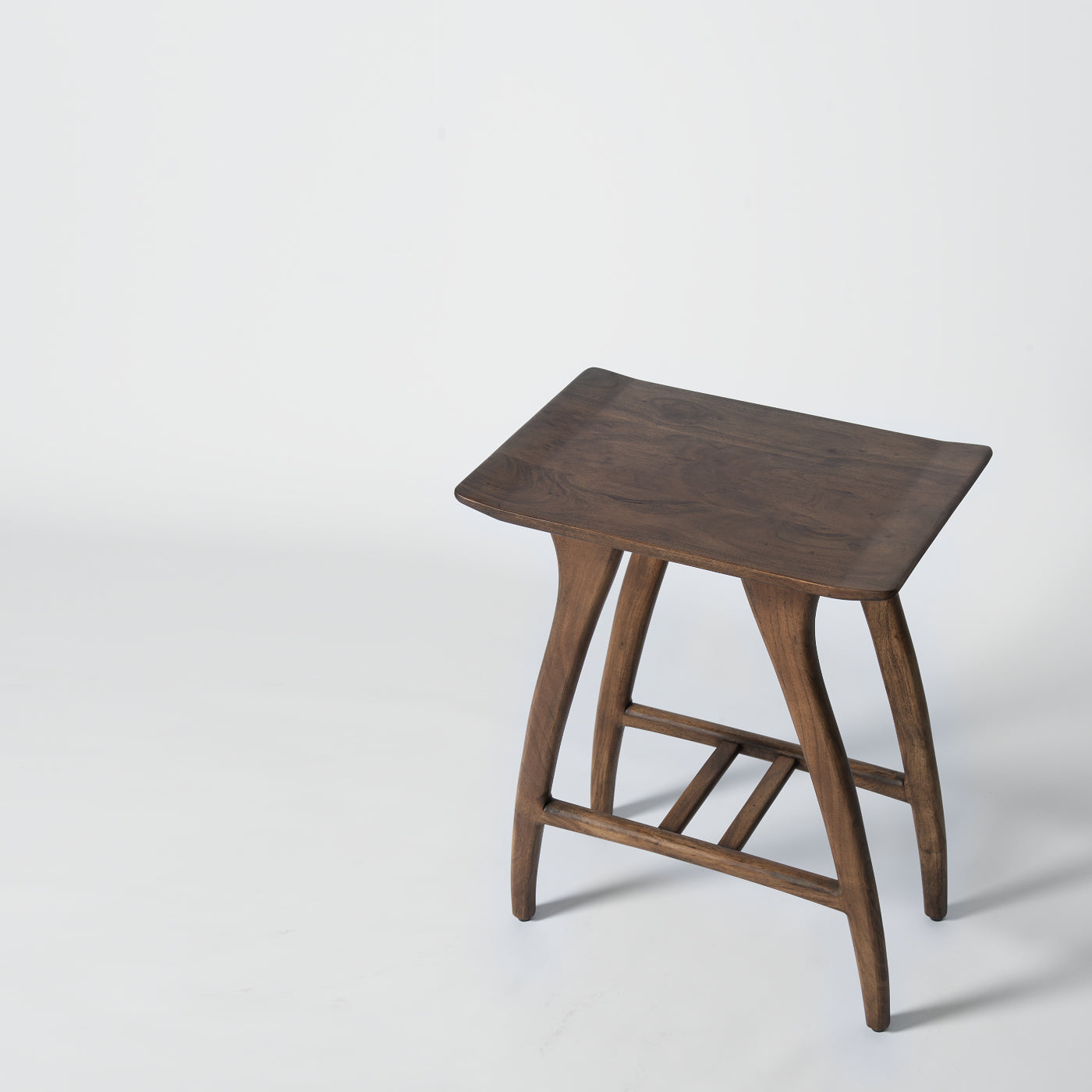 Walnut coloured stool
