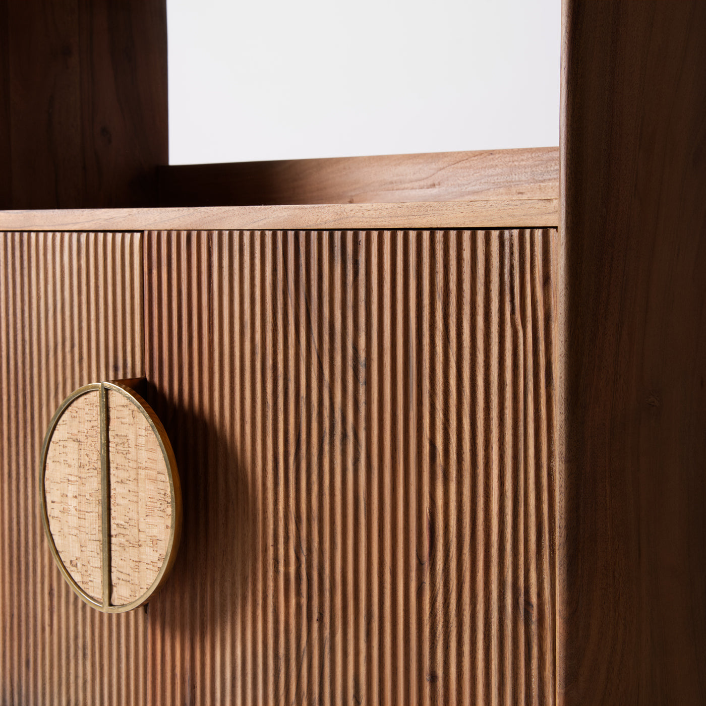 Acacia wood bookcase