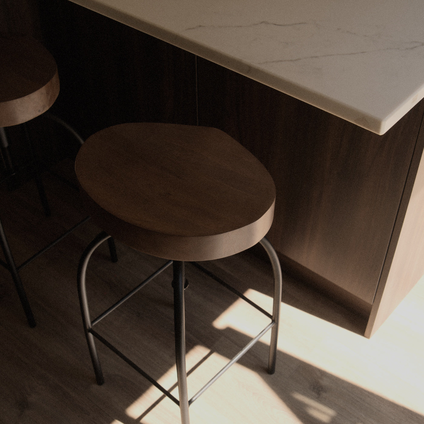 Wooden Swivel Bar Stool