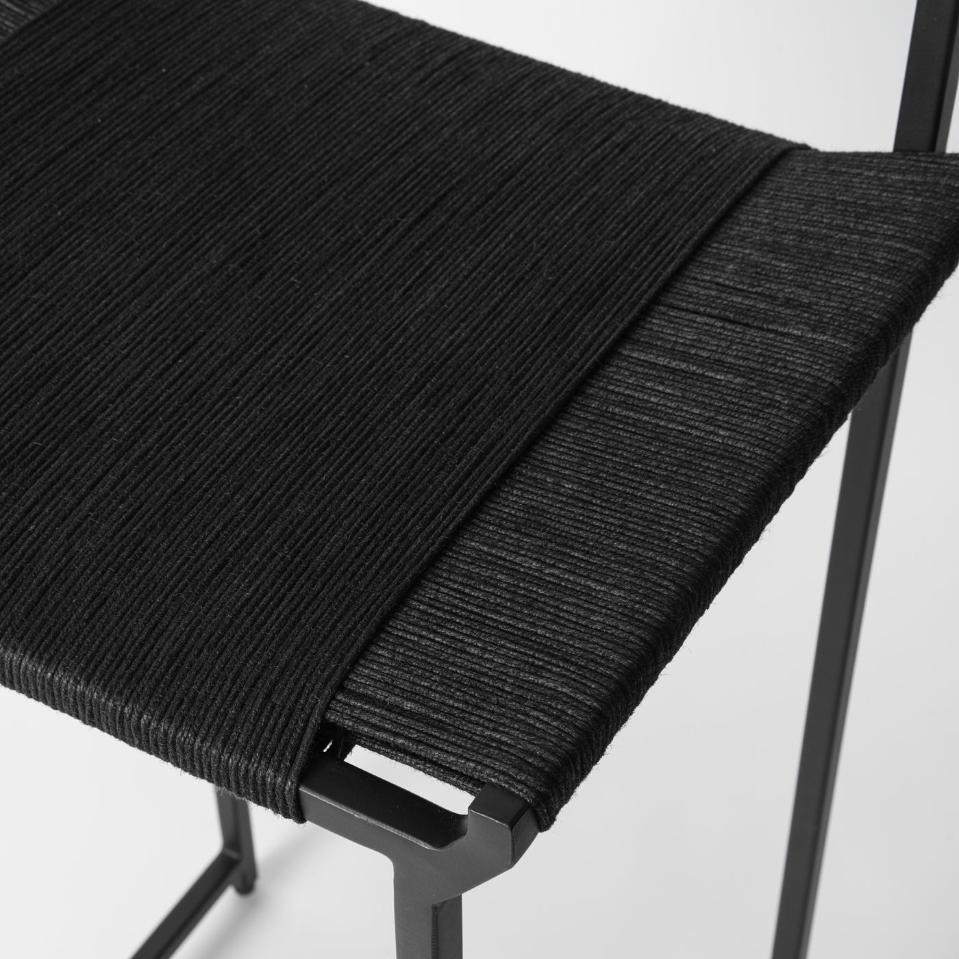 Black Woven Bar Stool