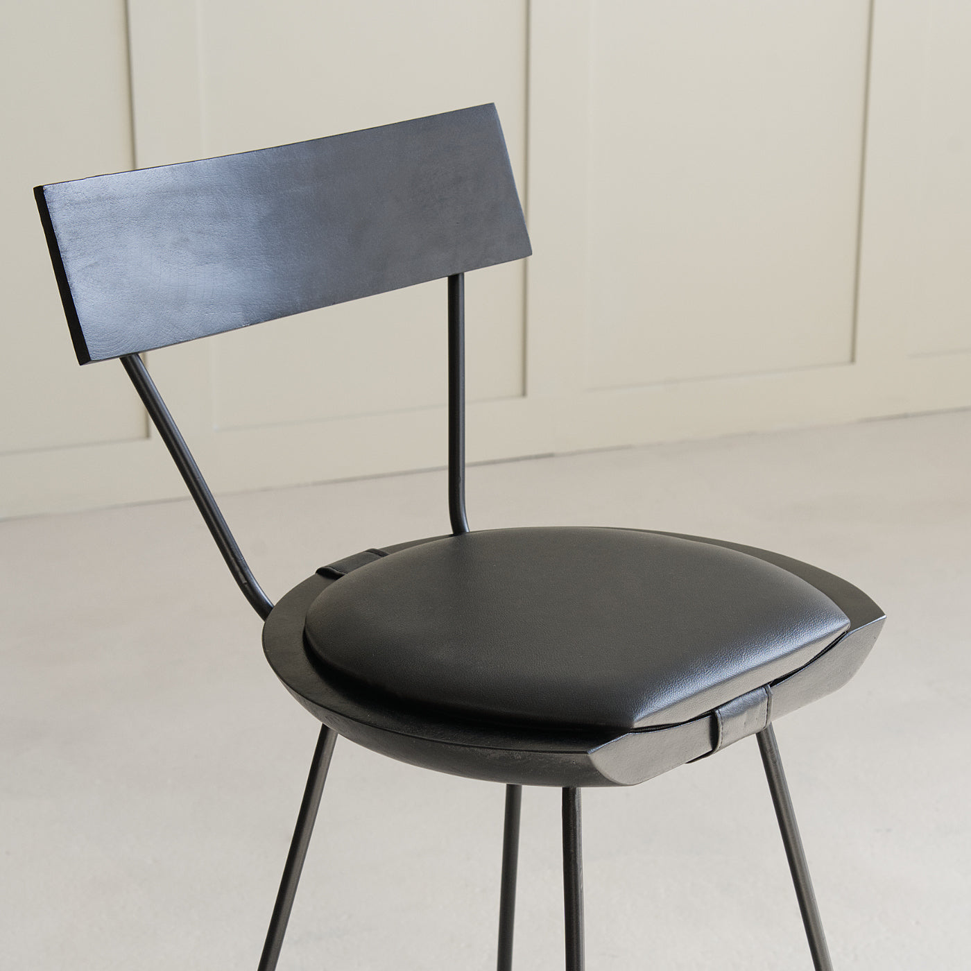 Black Leather Bar Stool