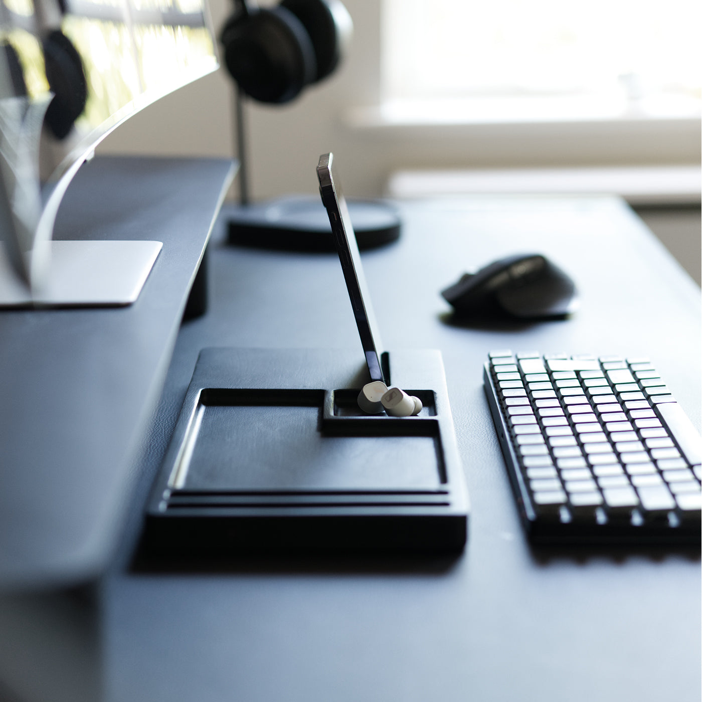 Black Desk Tidy Wood