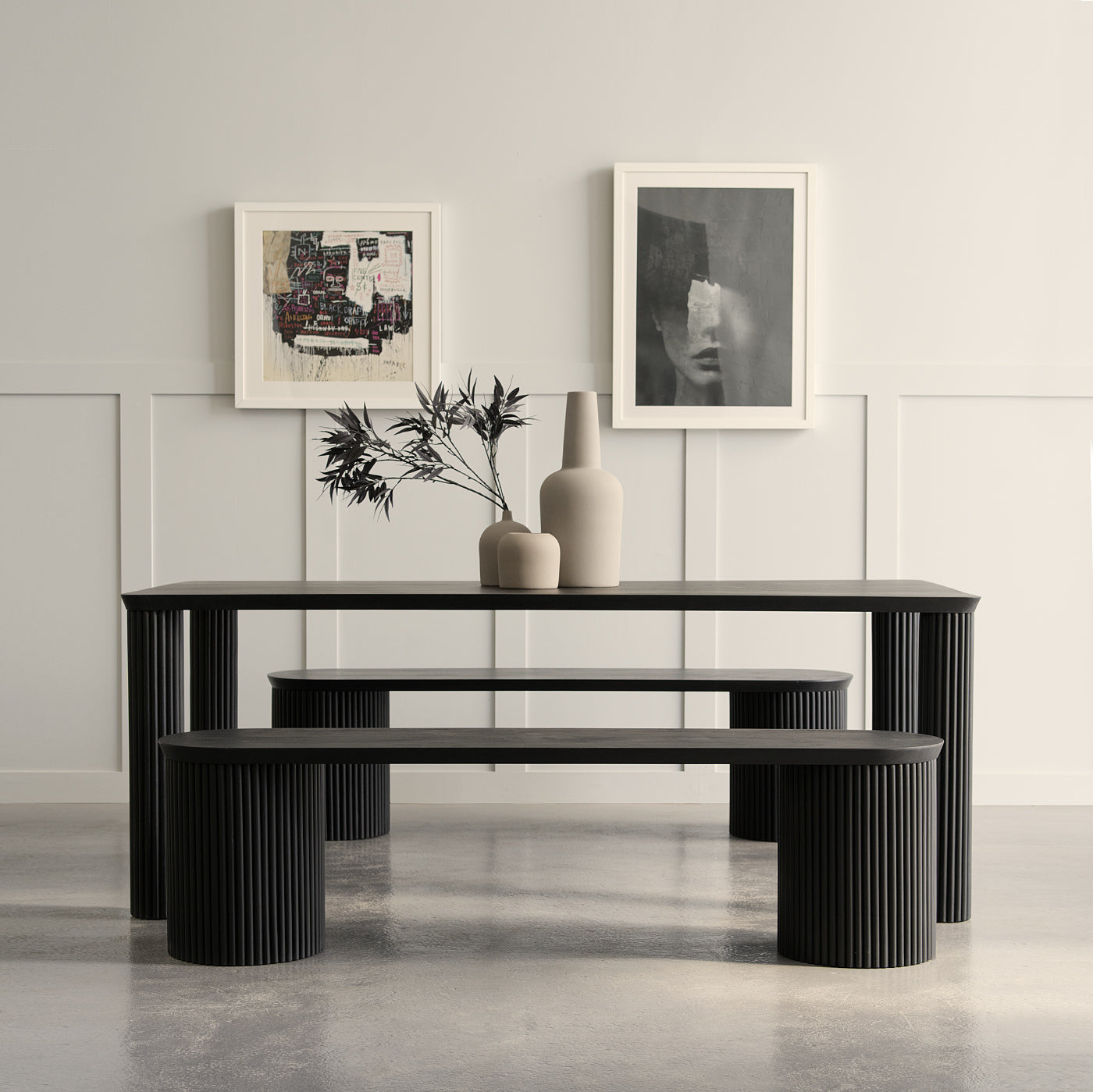 Black Rectangle Dining Table