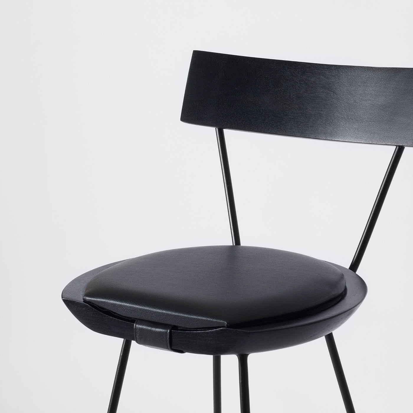 Black Bar Stool Leather