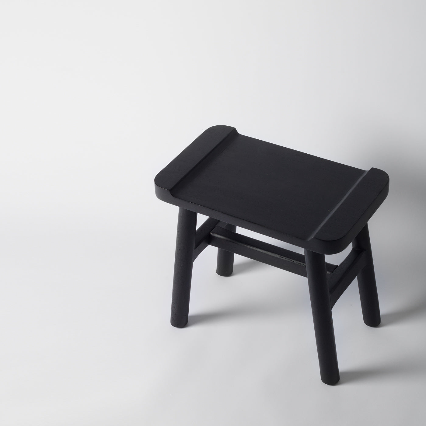 Black Wooden Milking Stool