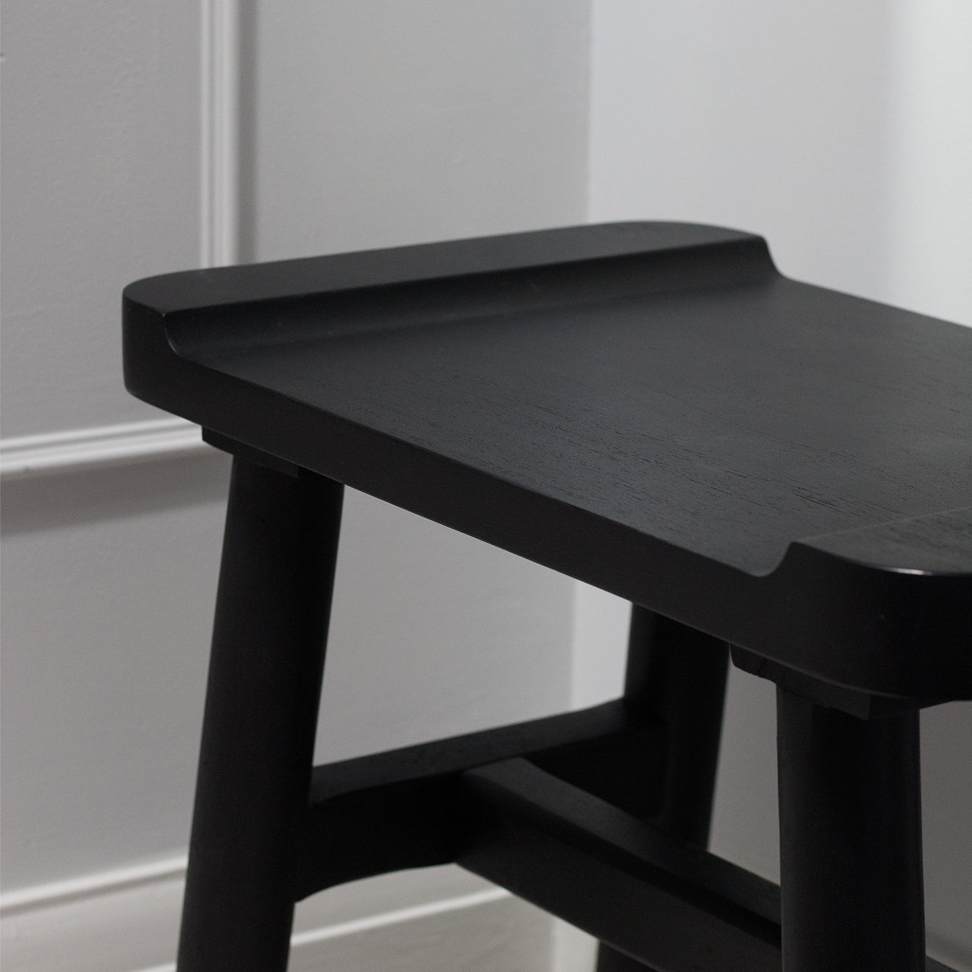 Black Wooden Step Stool