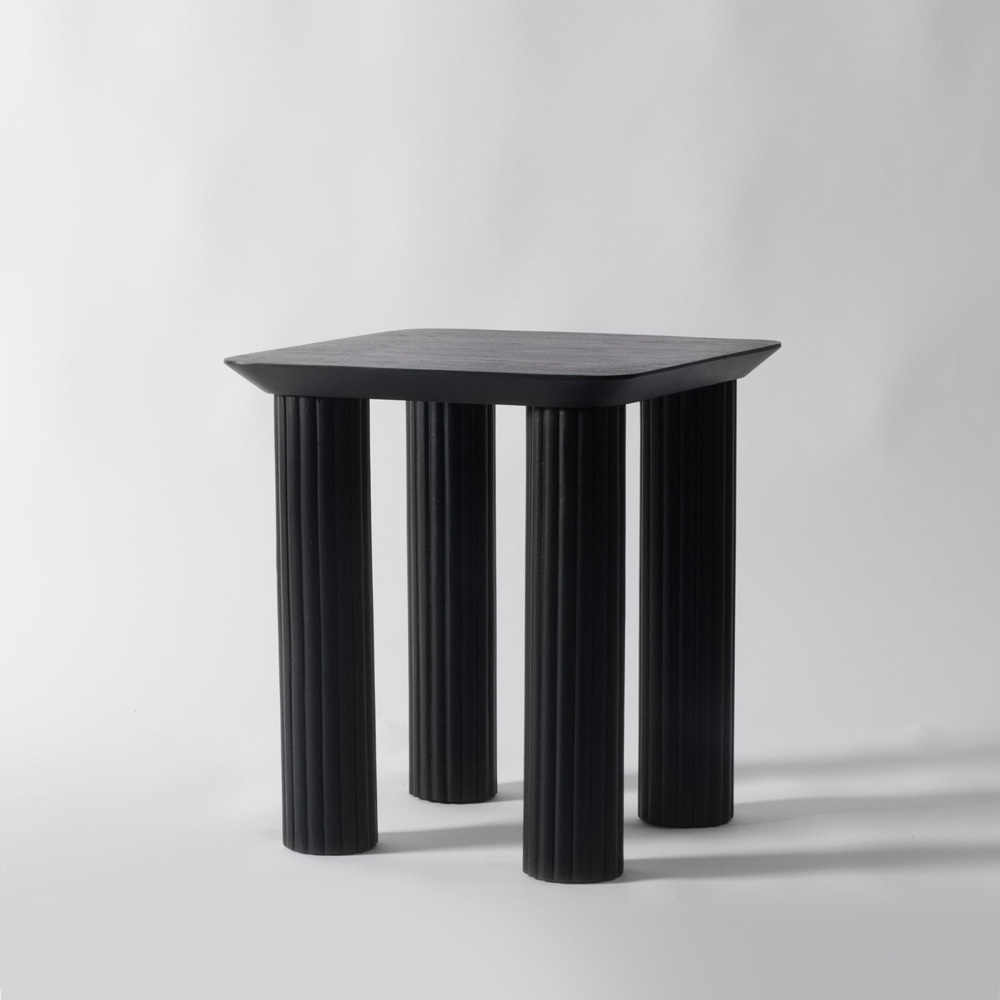 Ribbed Square Side Table
