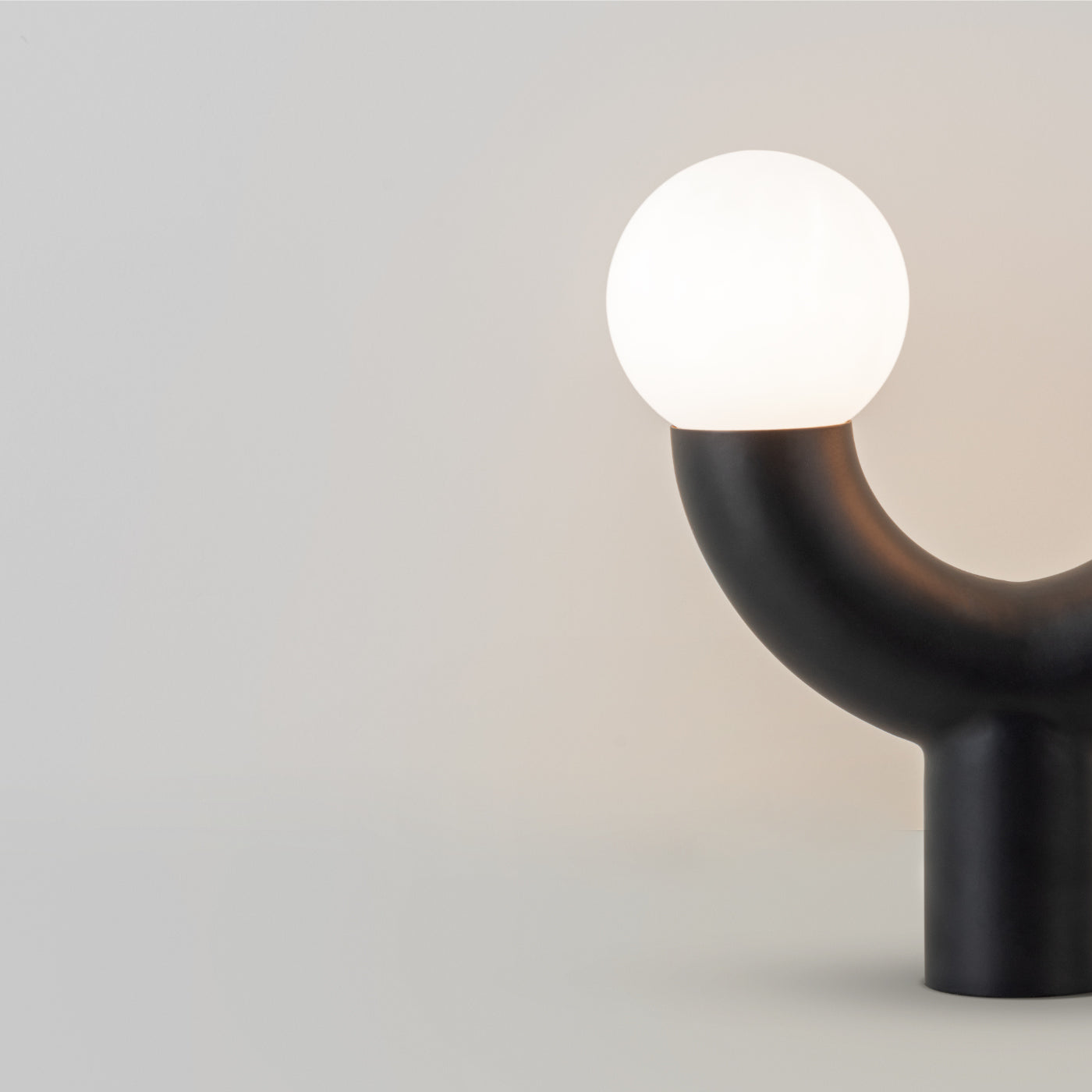 Black Sculptural Lamp
