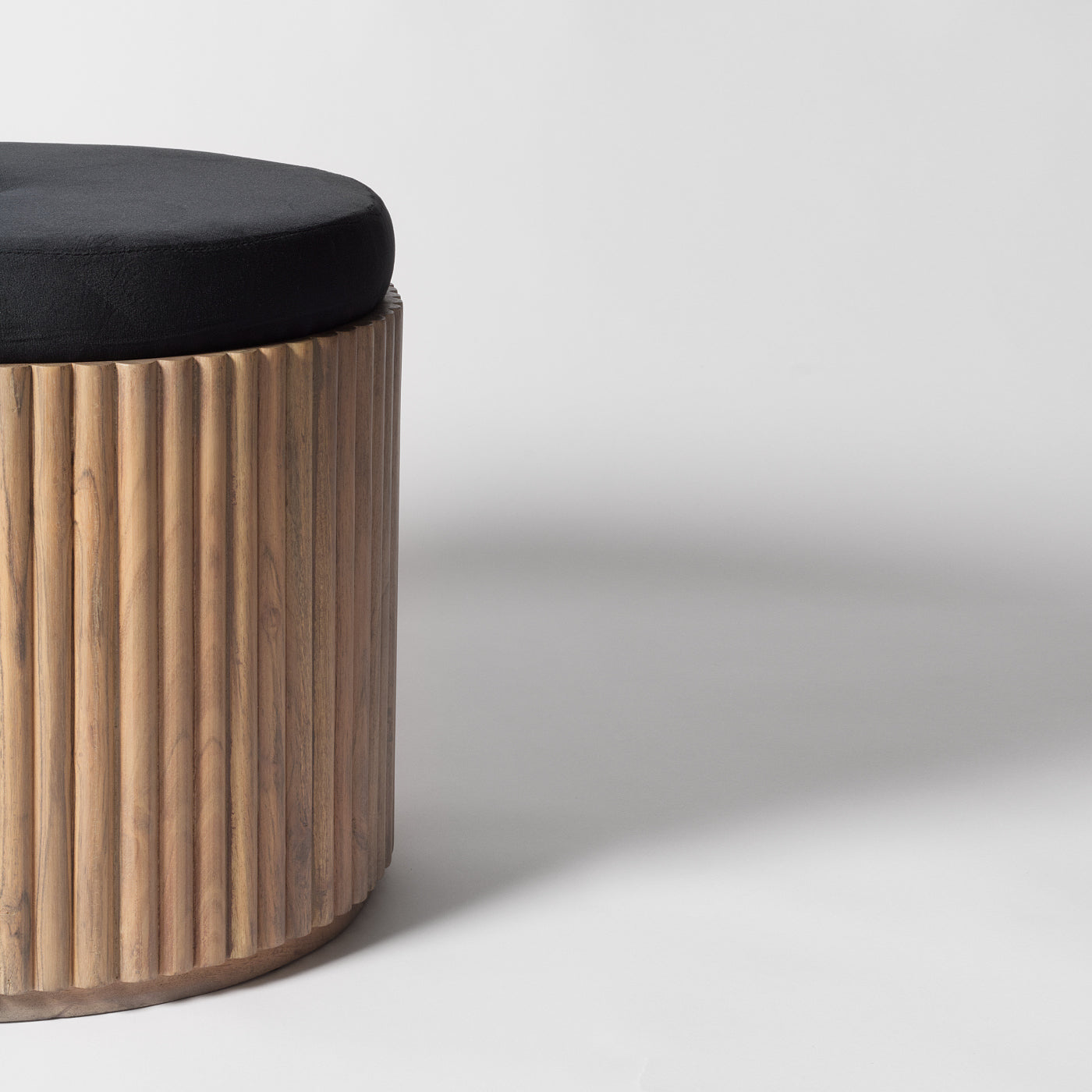 Black Velvet Pouffe