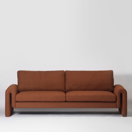 Burnt orange sofa