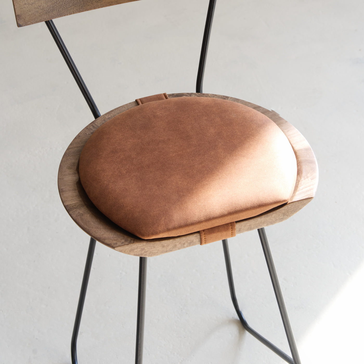 Tan Leather Bar Stool