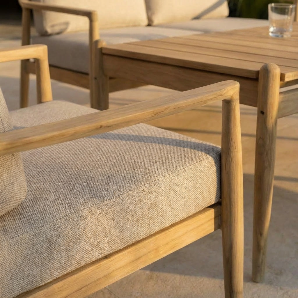 Wooden patio furniture
