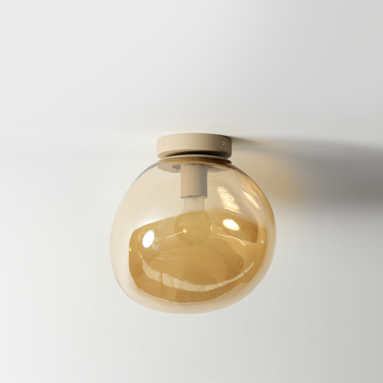 Amber glass ceiling light