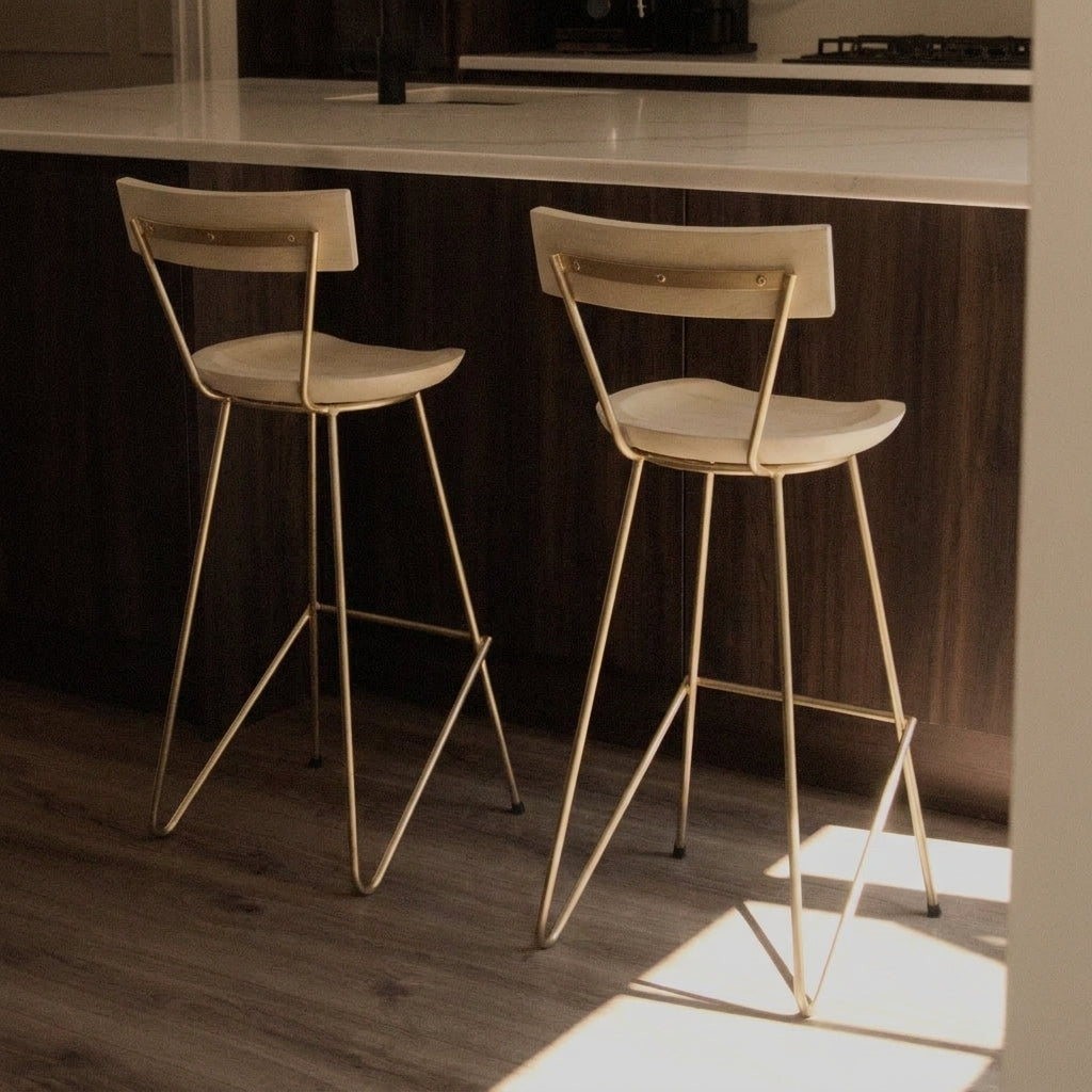 gold framed bar stools
