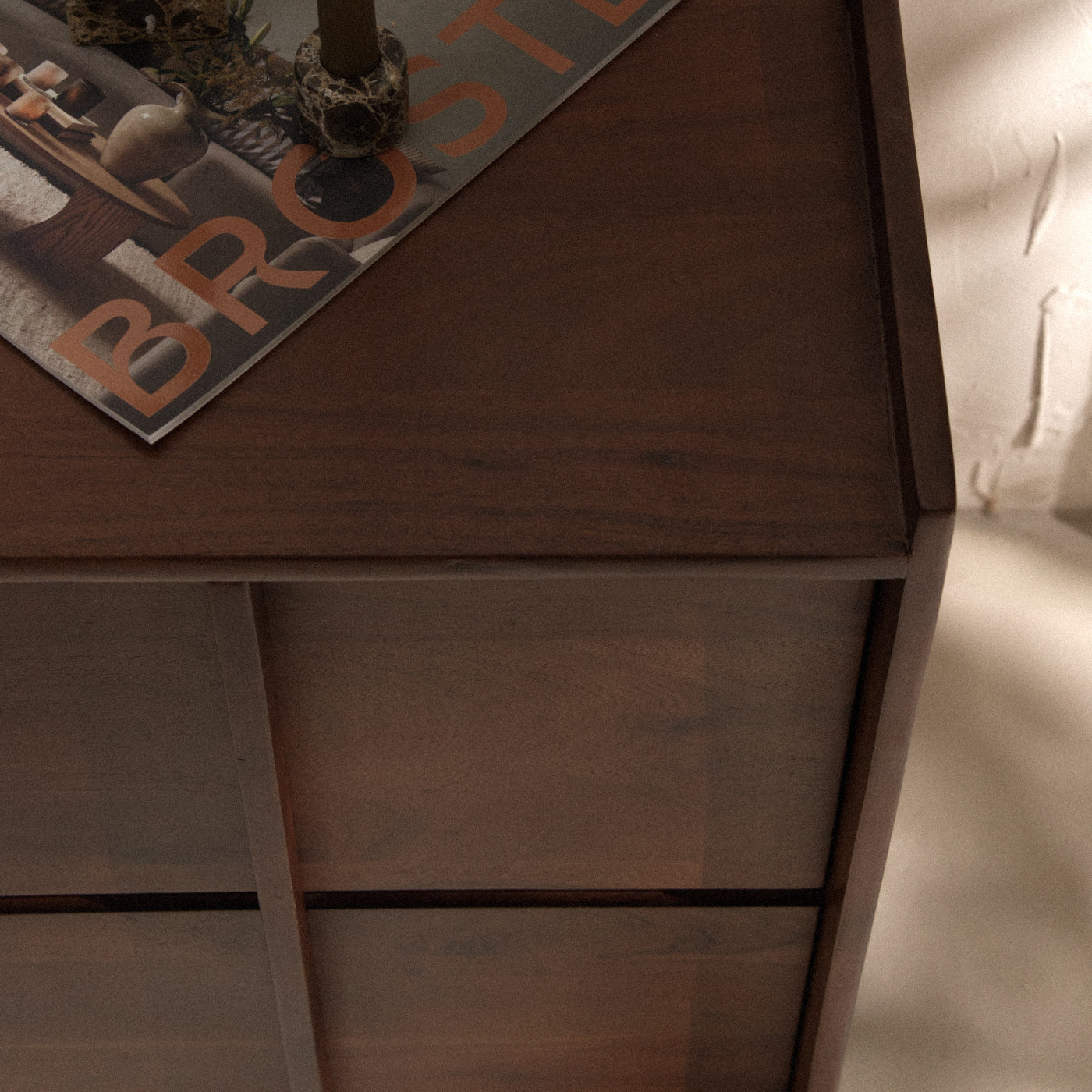 Dark acacia sideboard