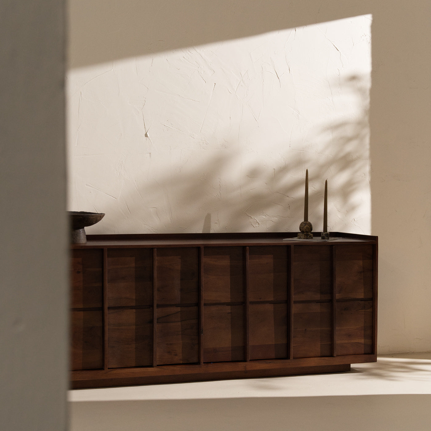 Japandi Sideboard Dark Walnut