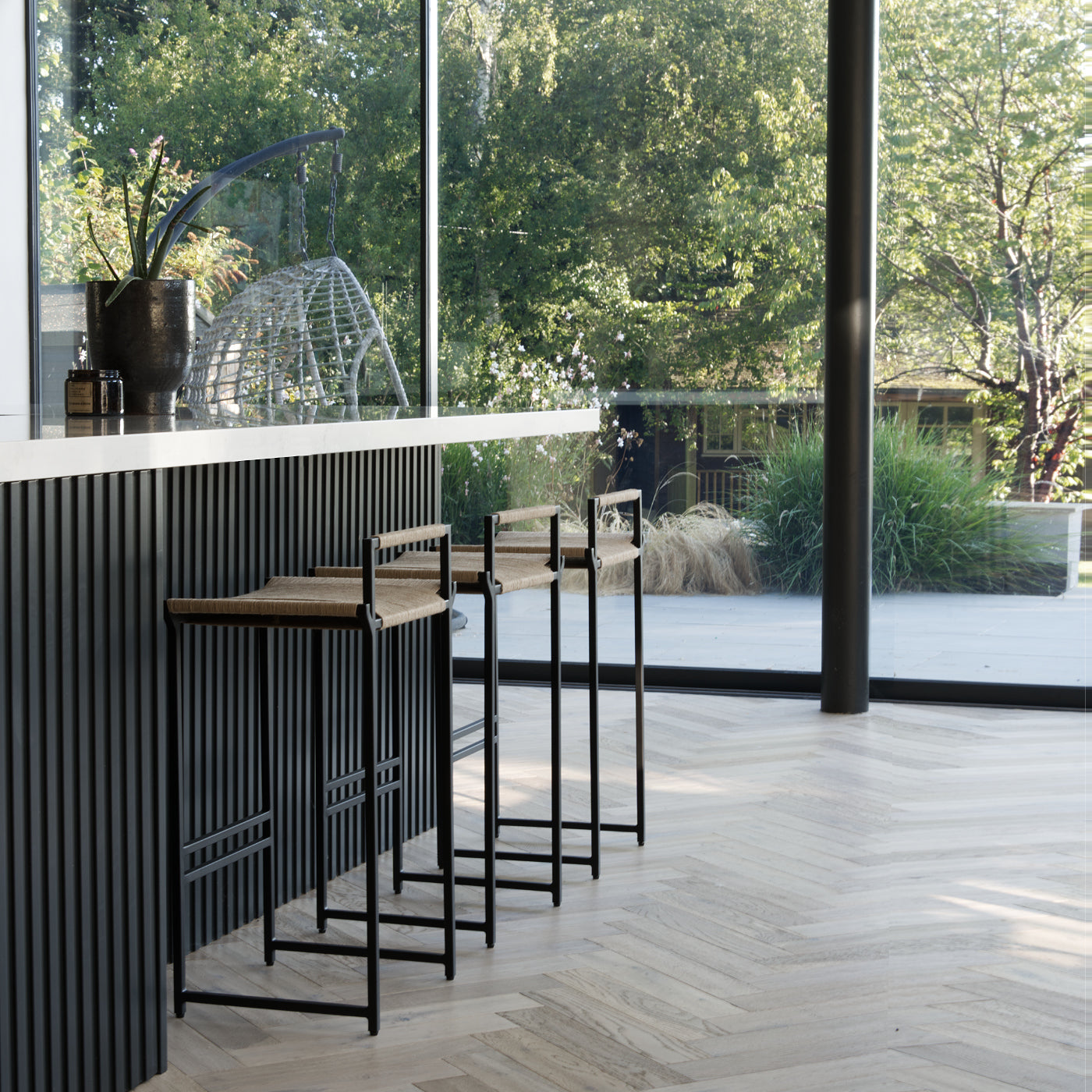 Jute Woven Counter Stool