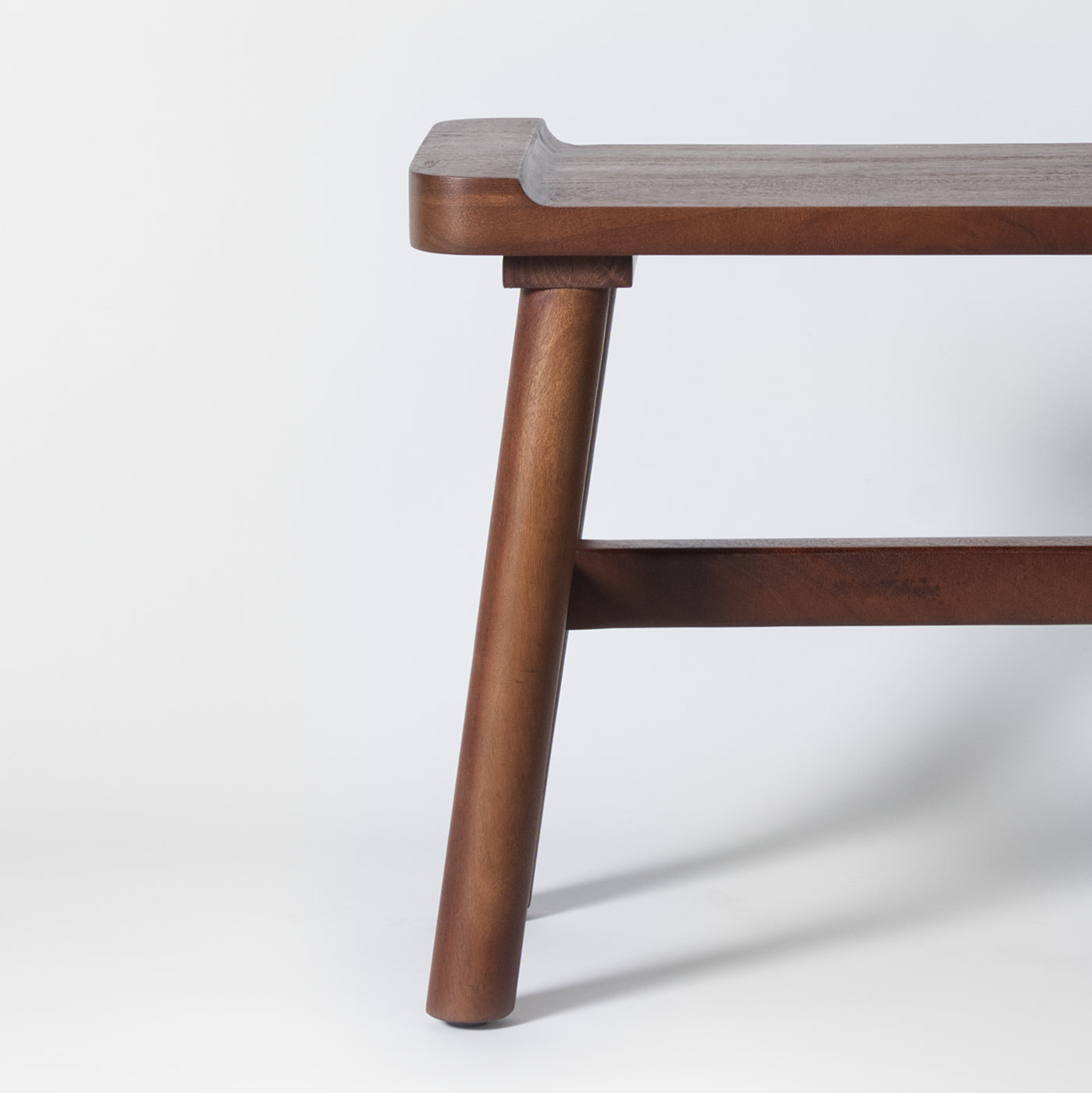 Solid acacia footstool