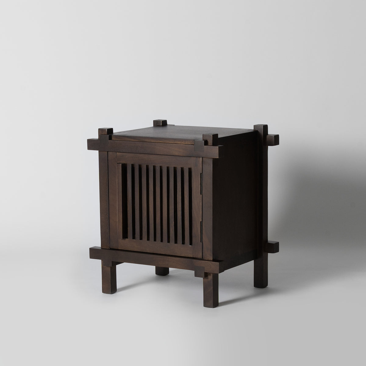 Japanese slatted bedside table