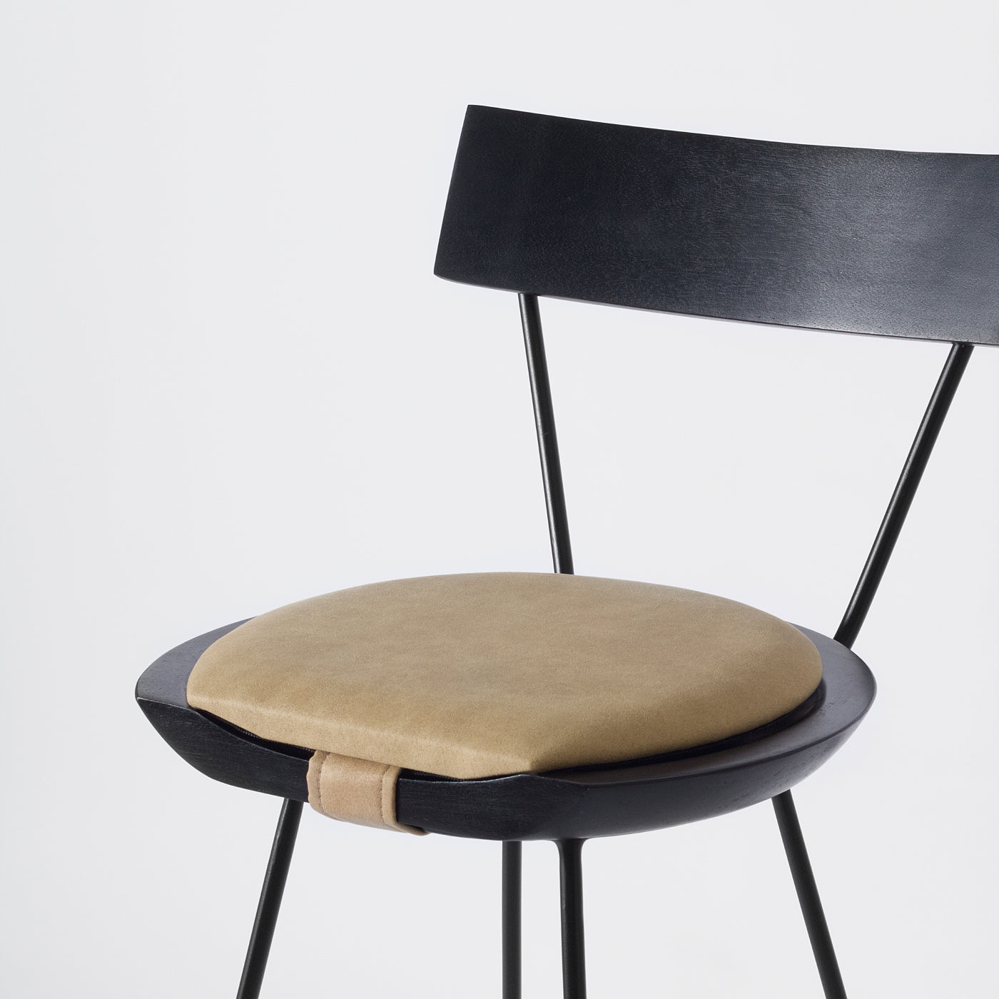 Light tan and black bar stool