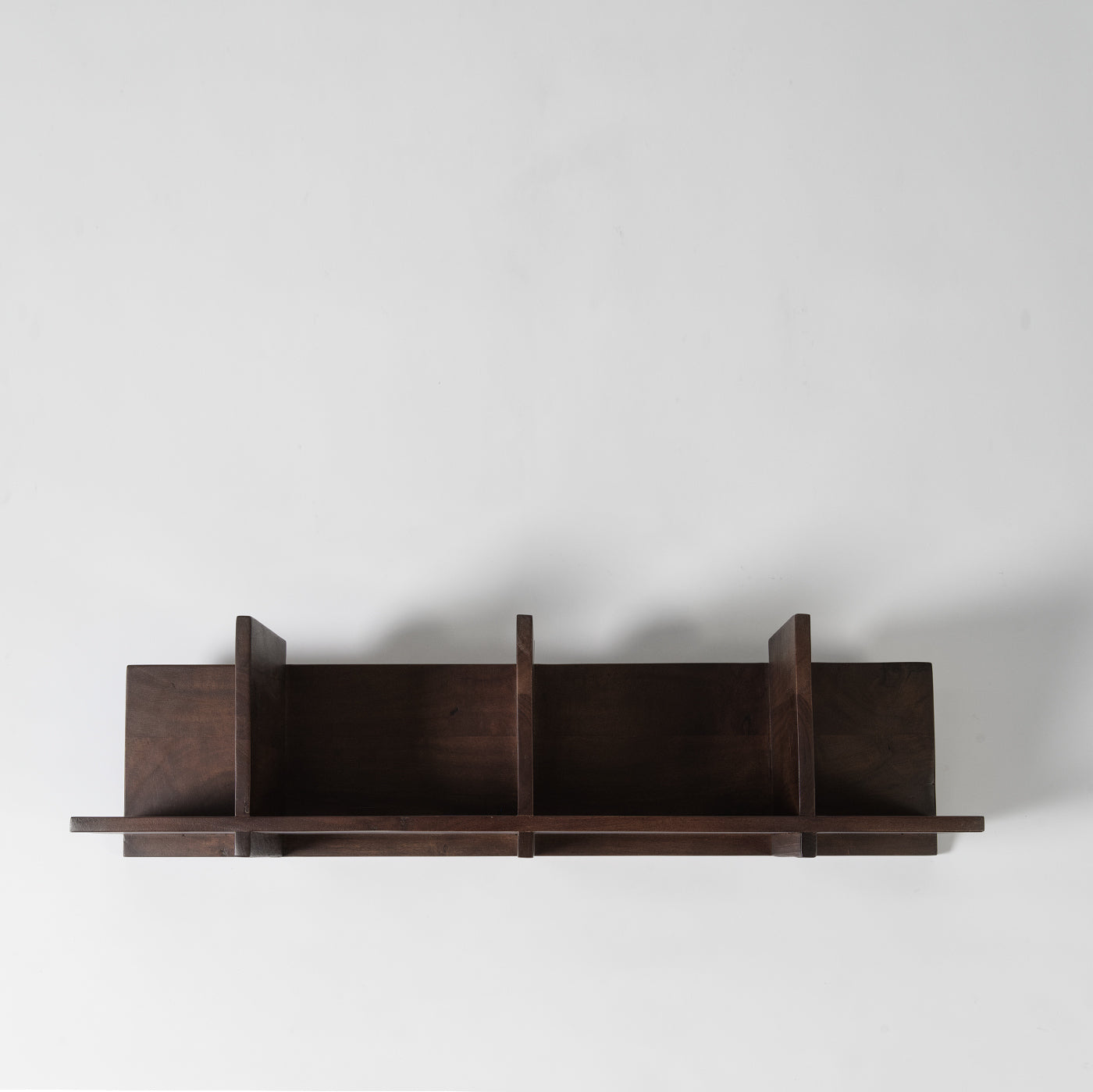 Acacia wall shelf, walnut