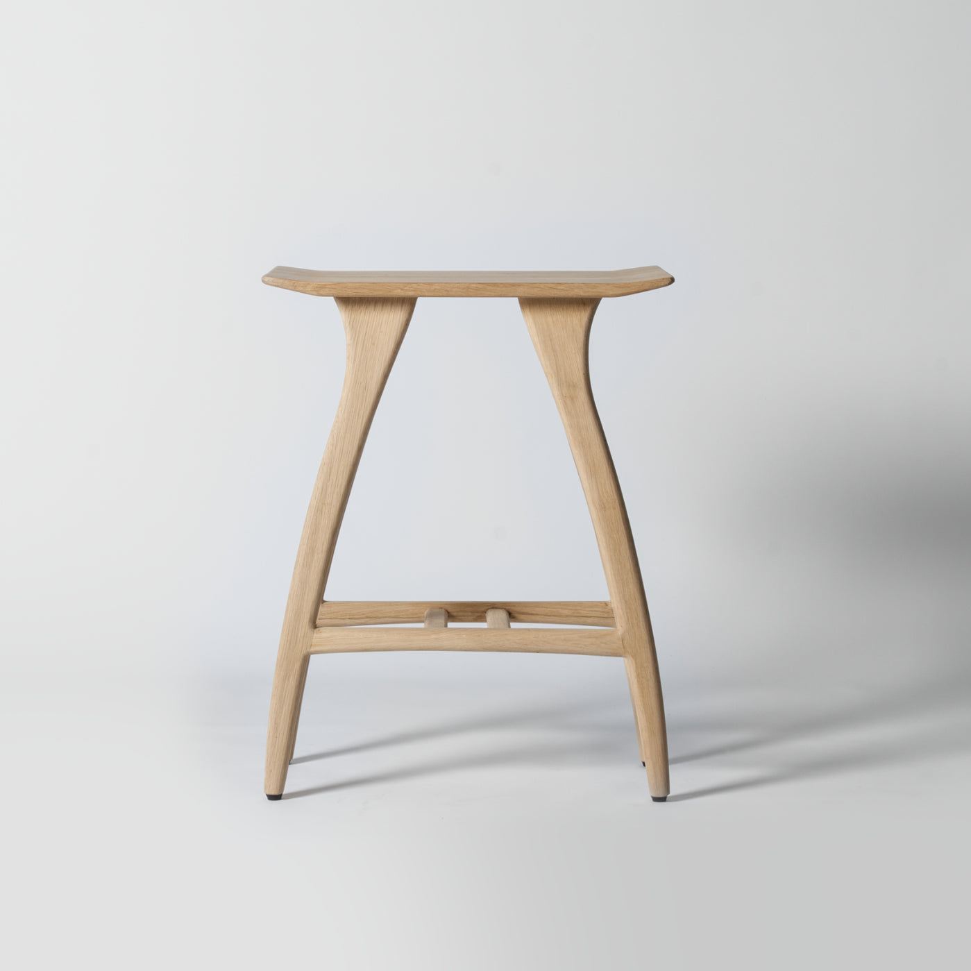Solid oak stool