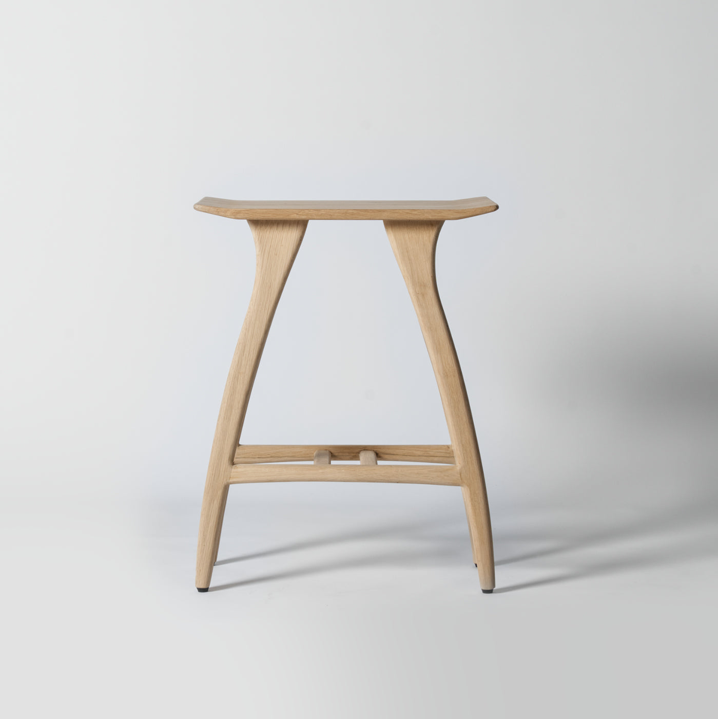 Solid oak stool