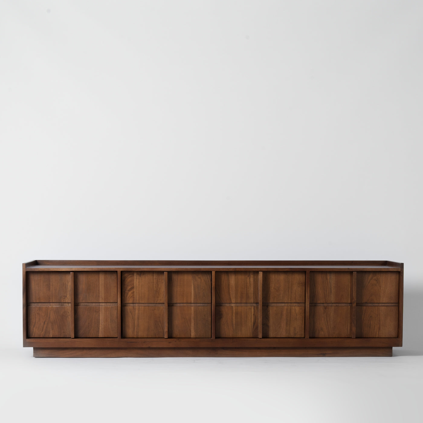 Walnut coloured media unit