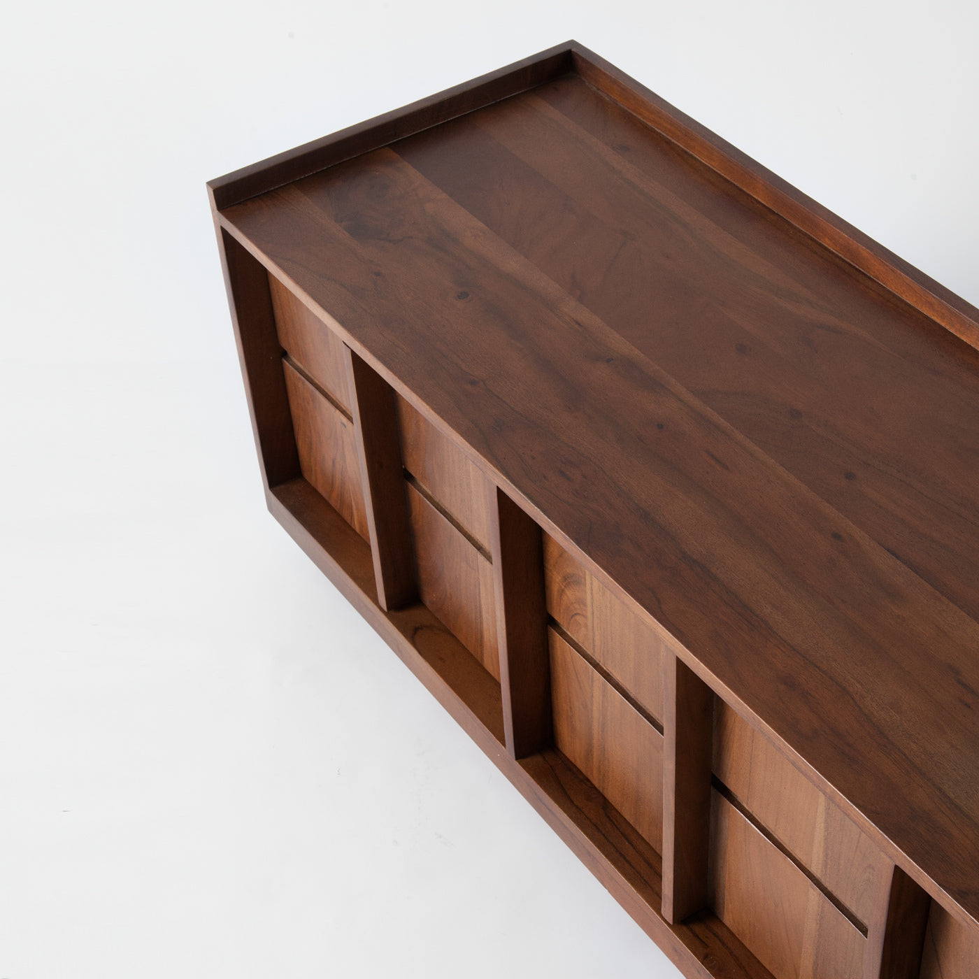 Dark walnut media unit