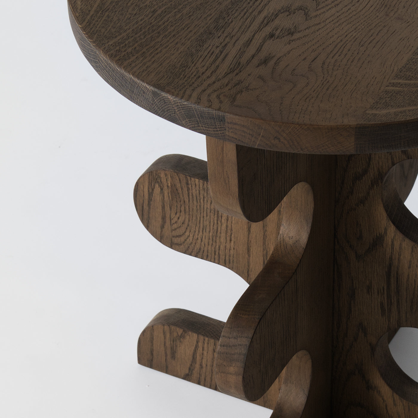 Contemporary dark oak side table