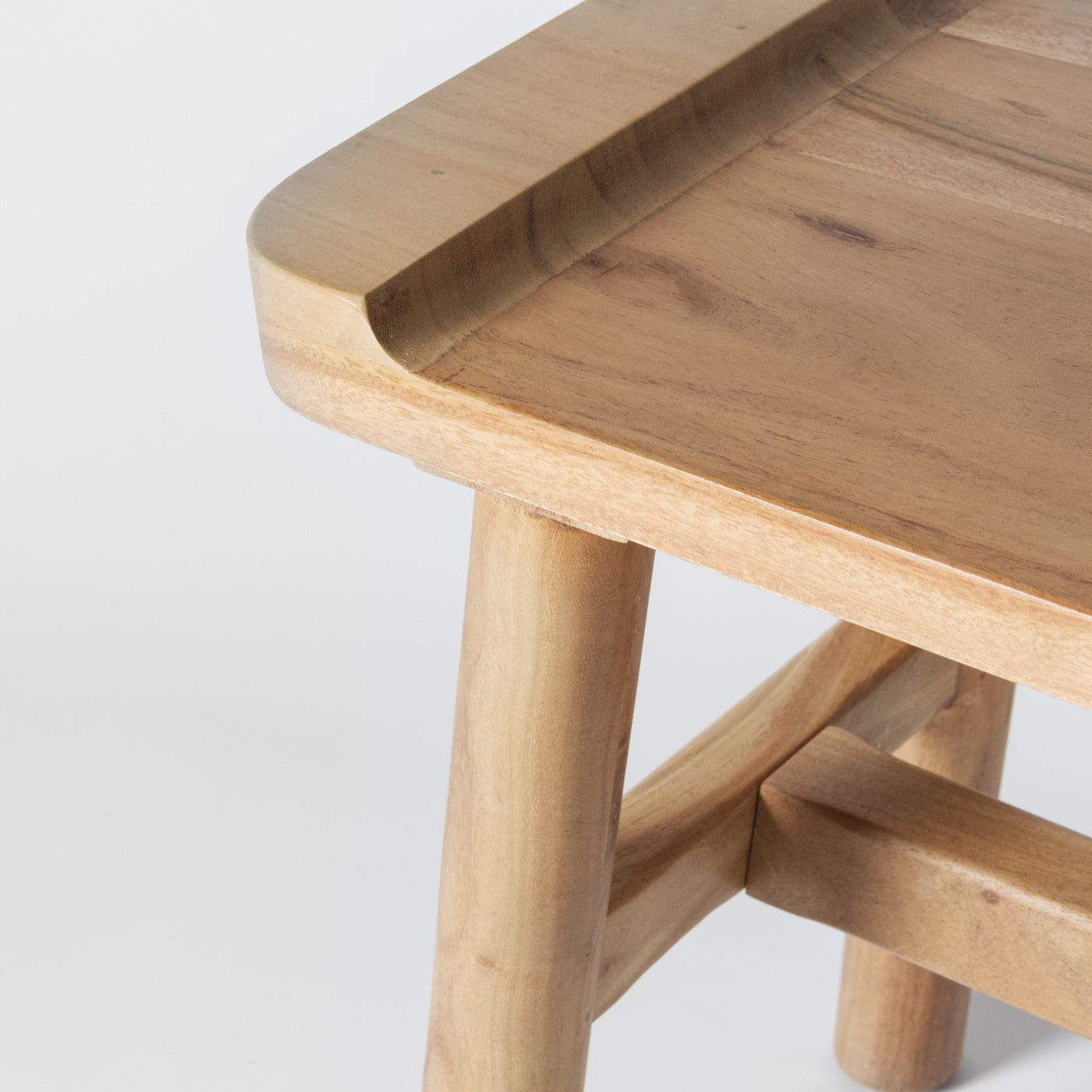 oak finish stool