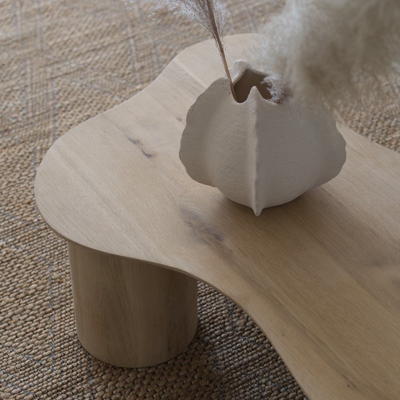 Curved Coffee Table Oak