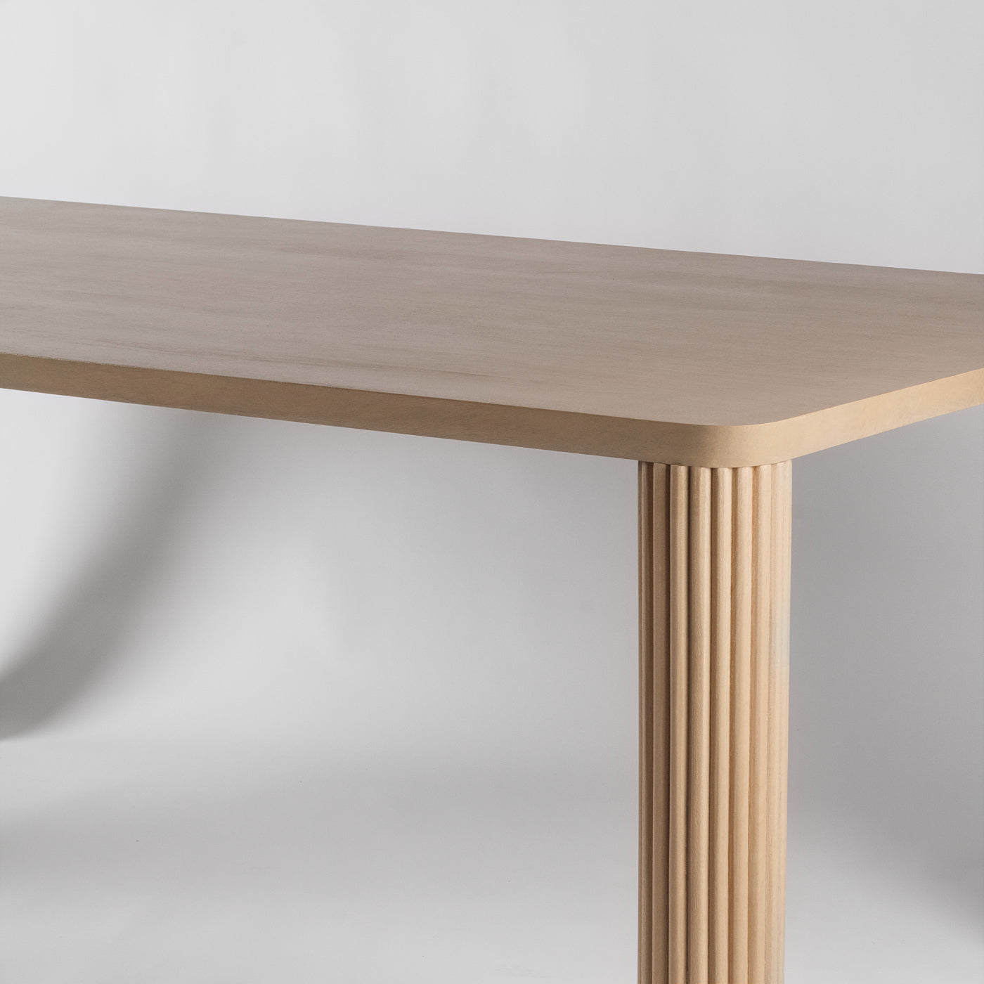 Rectangle Wooden Table Ribbed