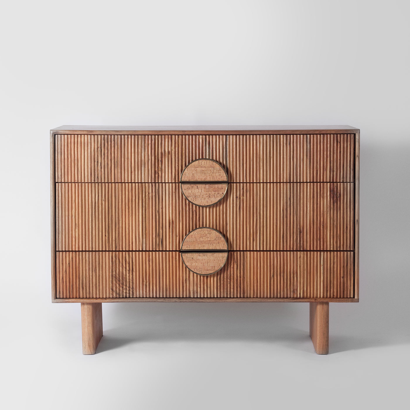 Acacia Ribbed chest of draws