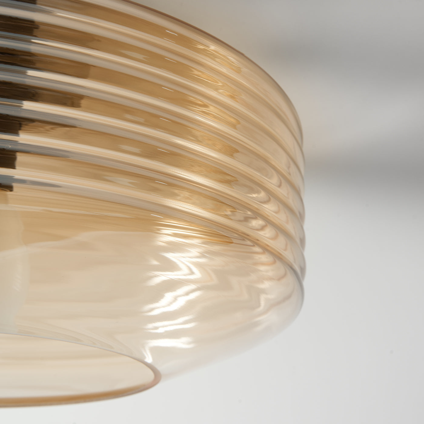 Round glass ceiling lamp