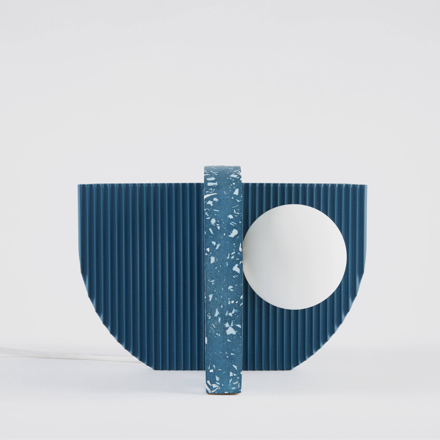 Ribbed Table Lamp Blue