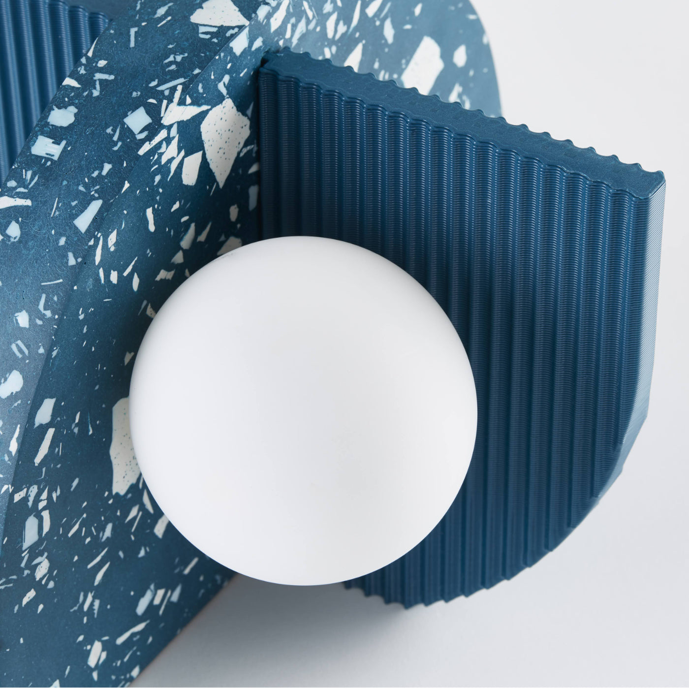 Ribbed Table Lamp Blue