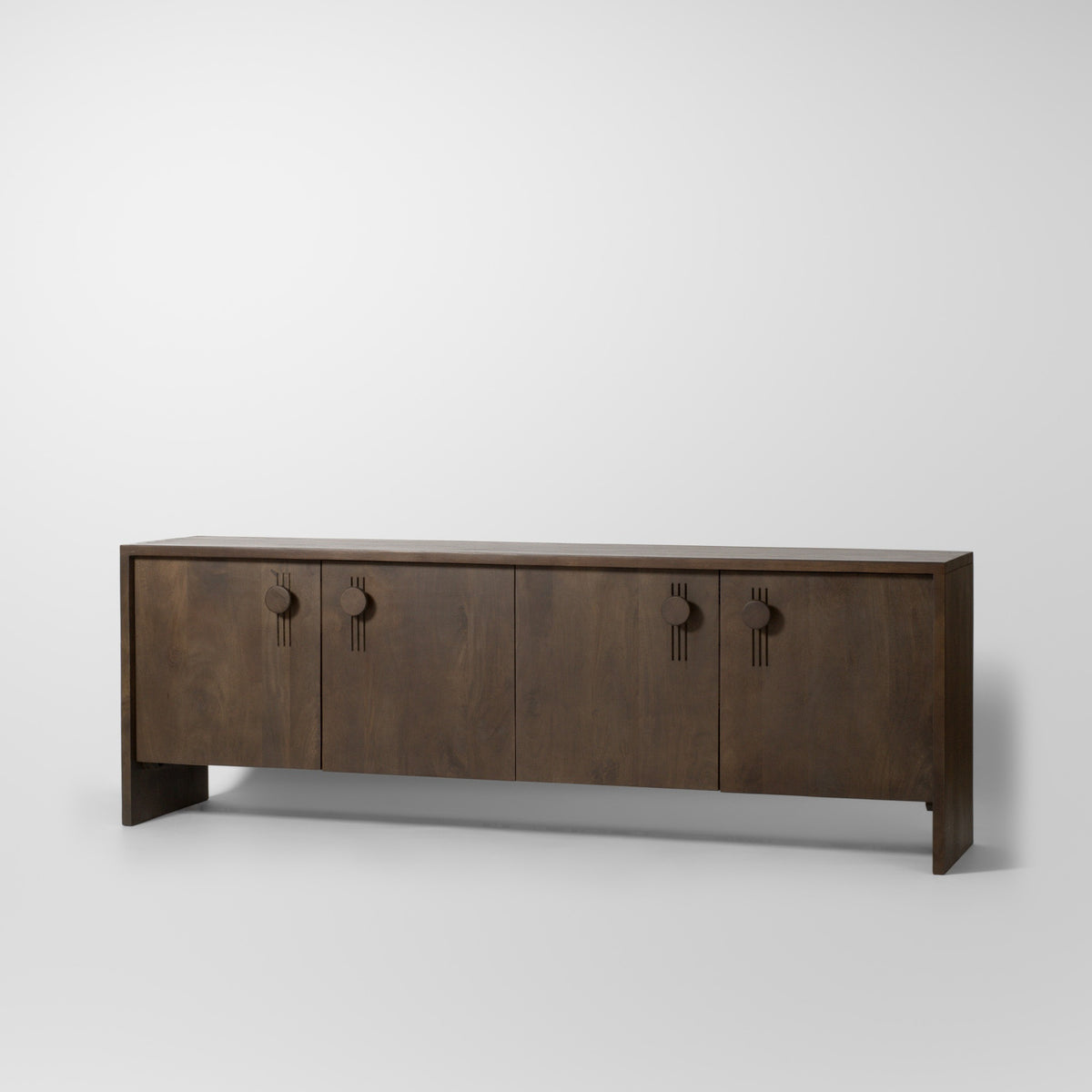 Long low four-door sideboard