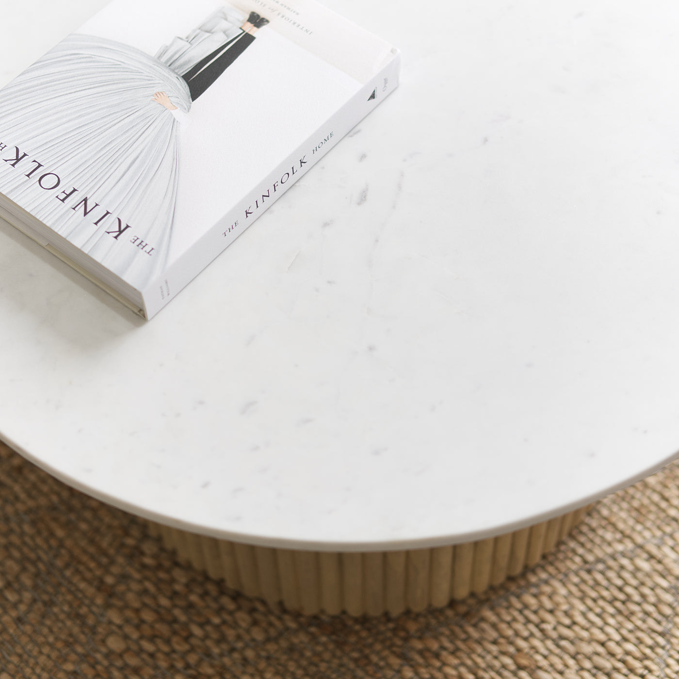 Round White Marble Coffee Table