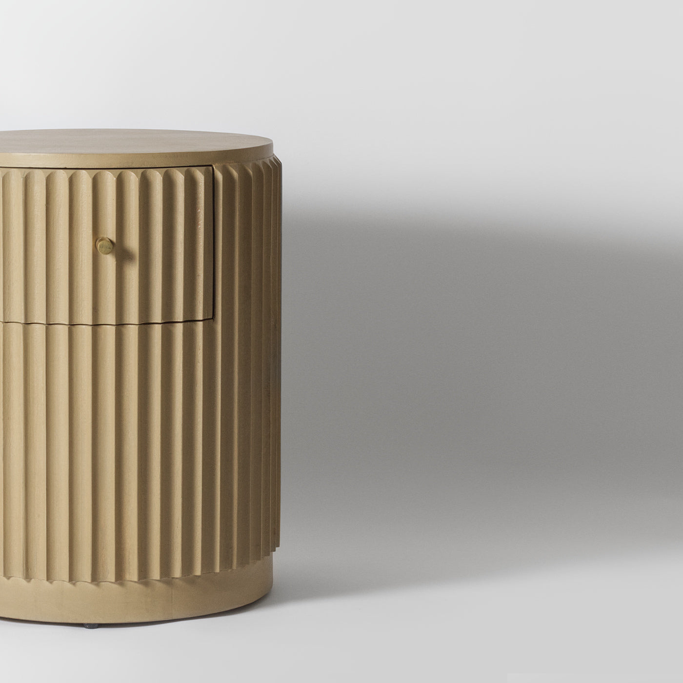 Nordic bedside table, fluted