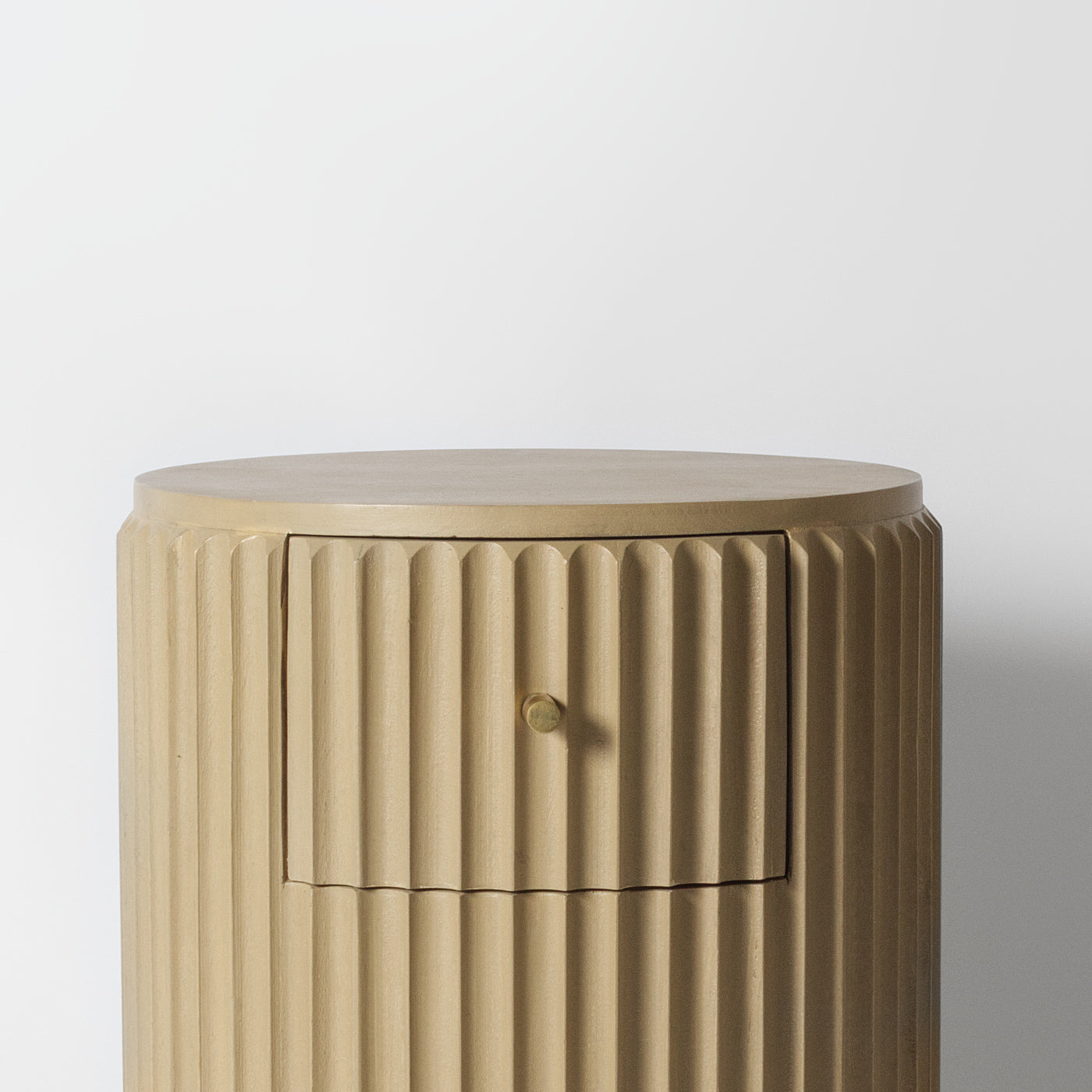 Fluted bedside table round