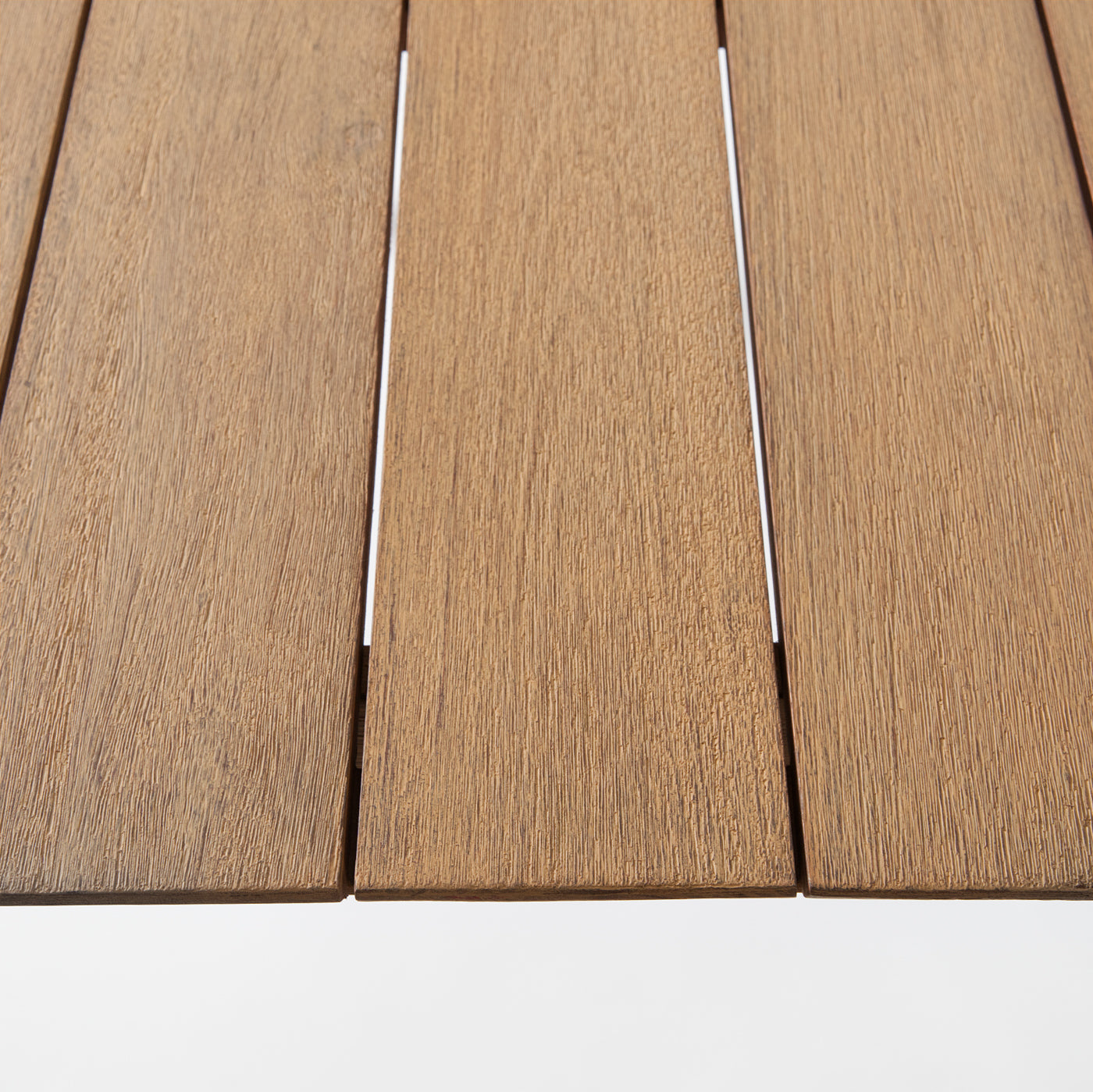 Natural wooden outdoor dining table