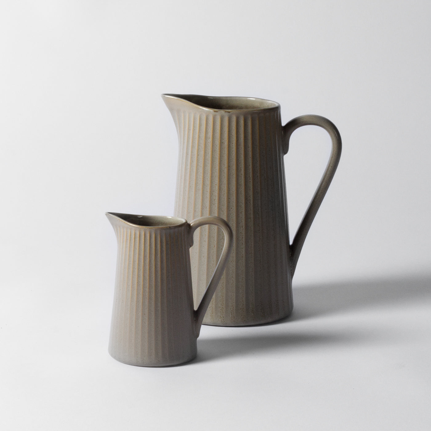 Ribbed Jug And Pitcher