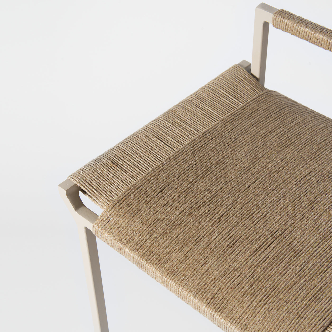 Taupe Jute Bar Stool, Woven