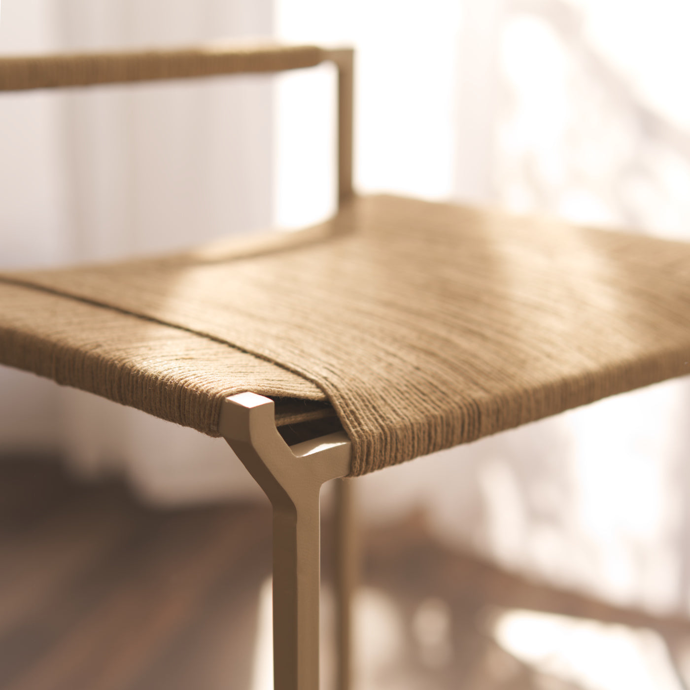 Taupe Jute Bar Stool, Woven