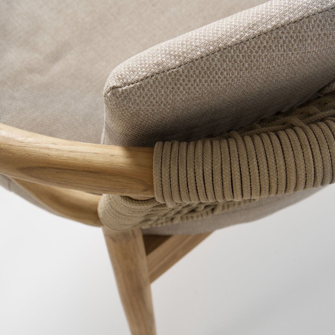 Beige rope garden chair