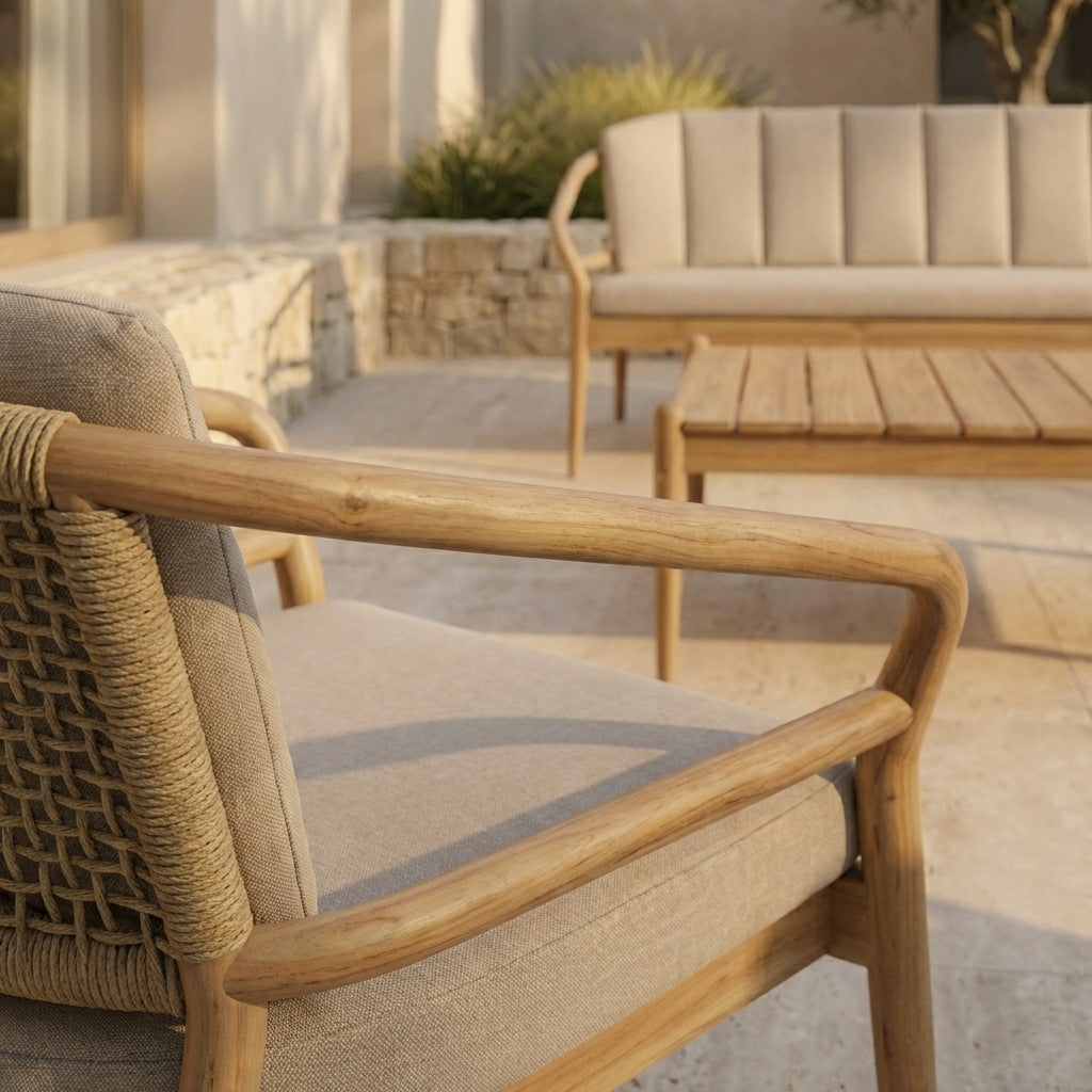 FSC-certified teak outdoor chair