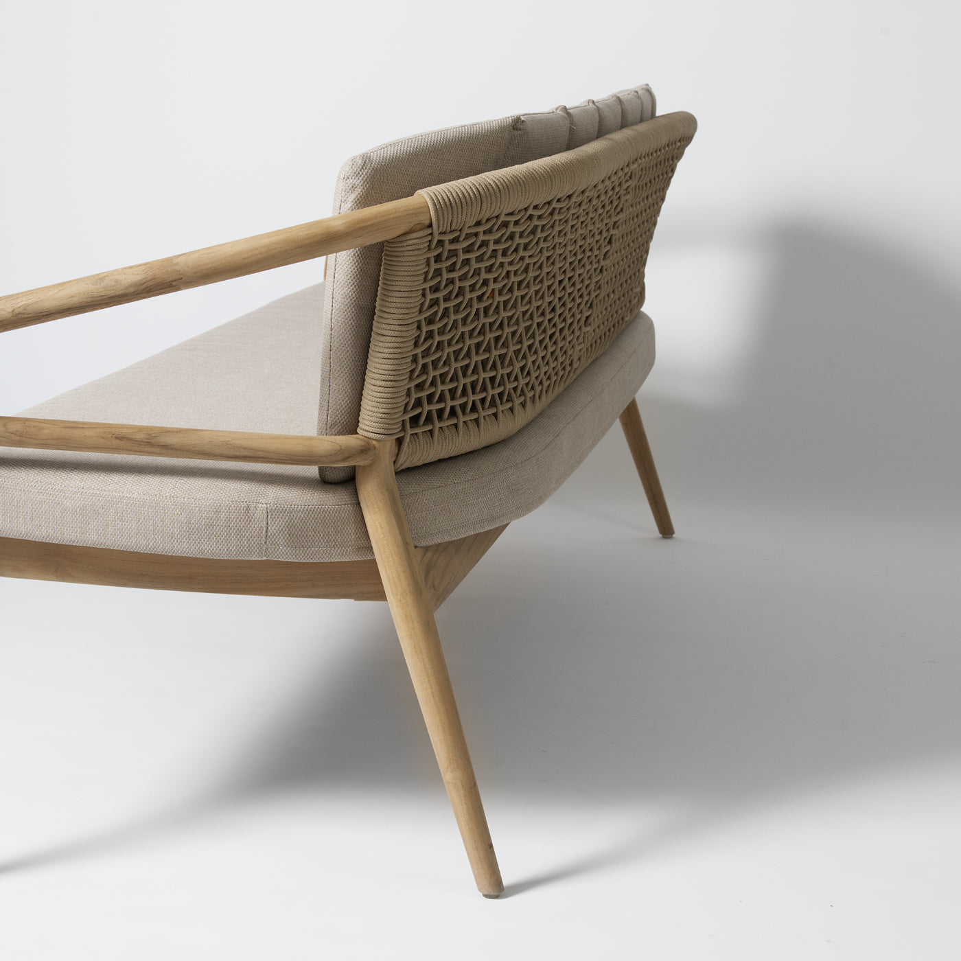 Solid teak outdoor sofa