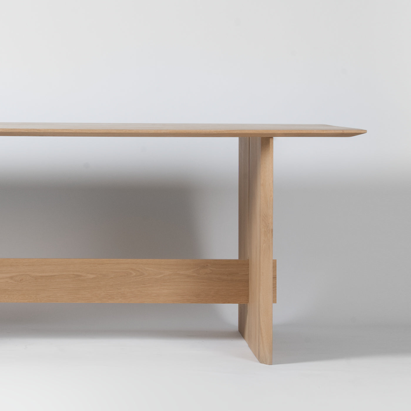 Solid oak dining table