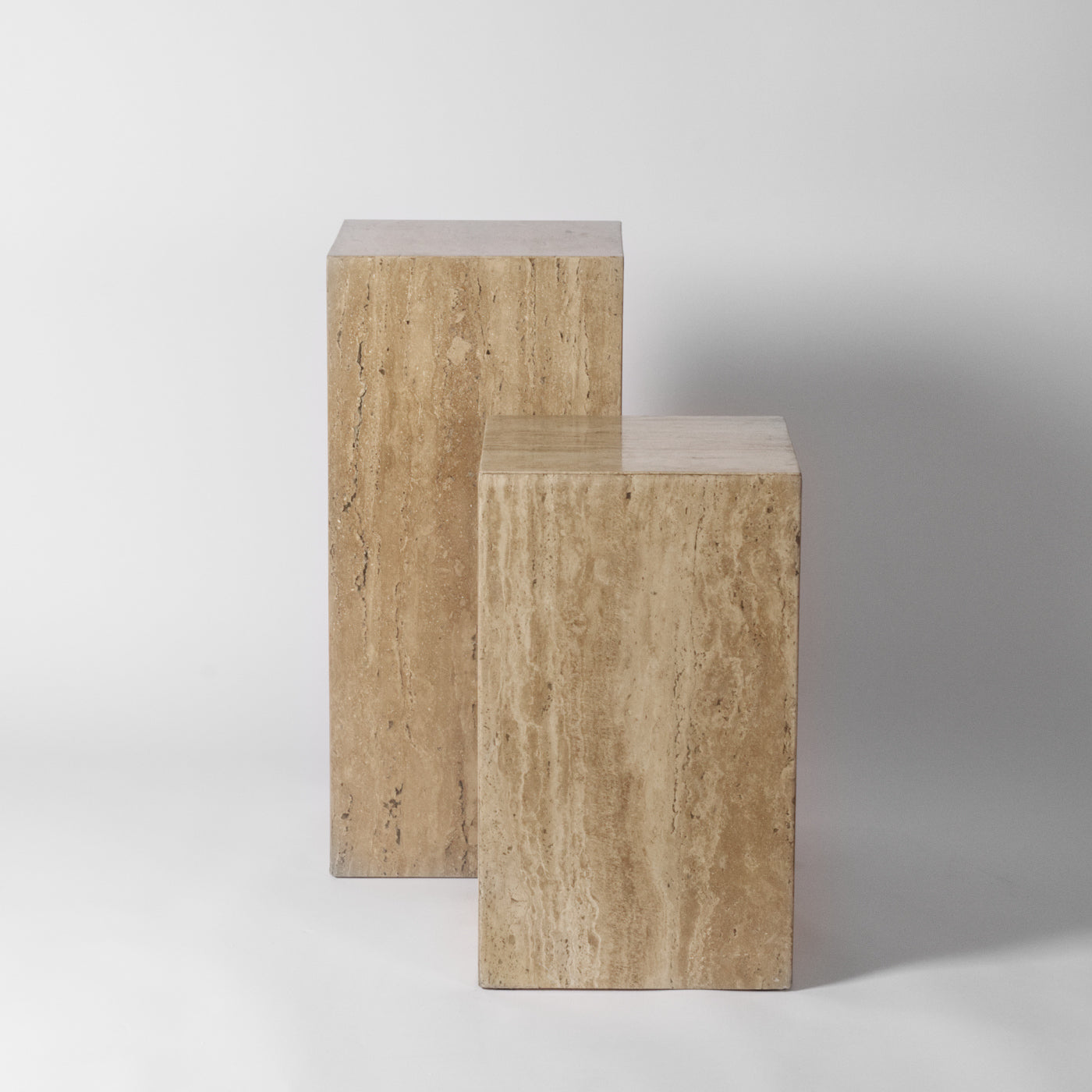 Travertine Side Table